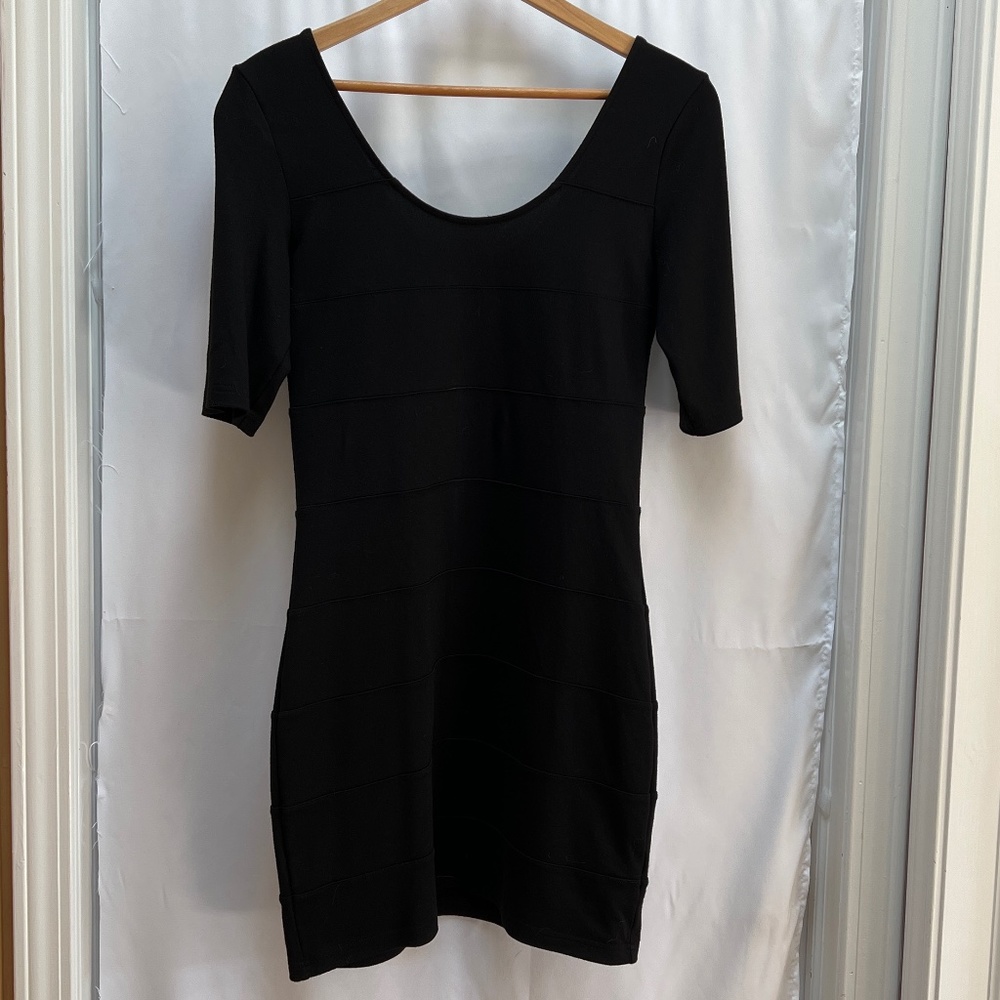 H&M Black Elbow Length Dress (12)